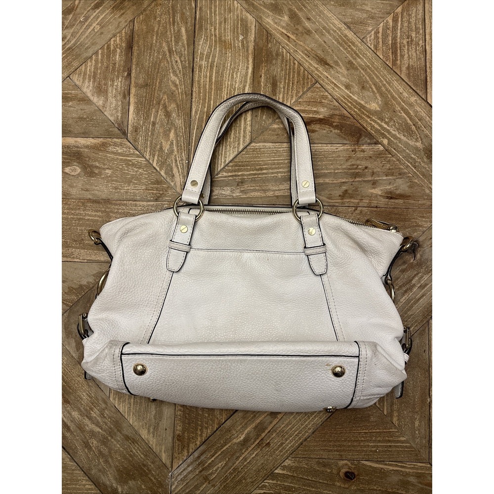 Michael Kors Leather Pebbled White Shoulder Bag Purse - STUNNER! - Picture 3 of 16